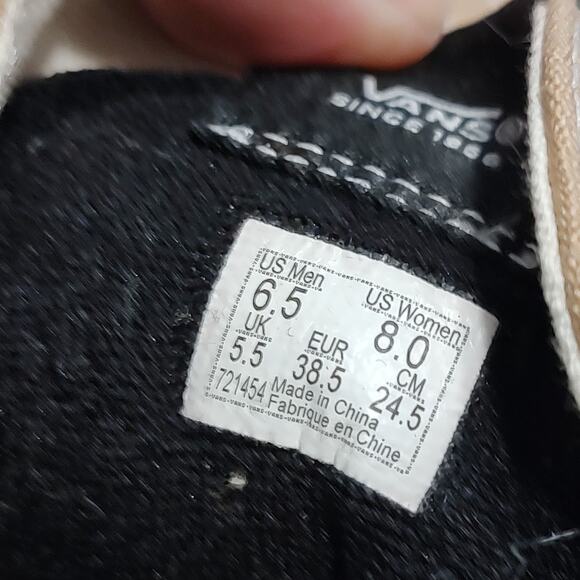 Vans Sk8-Hi Sneakers Tan/Pattern Women's 8 Mens 6.5 #721454 - Picture 15 of 15